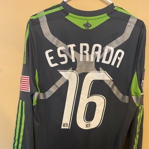 Seattle Sounders 2011 Authentic Away Jersey #16 David Estrada